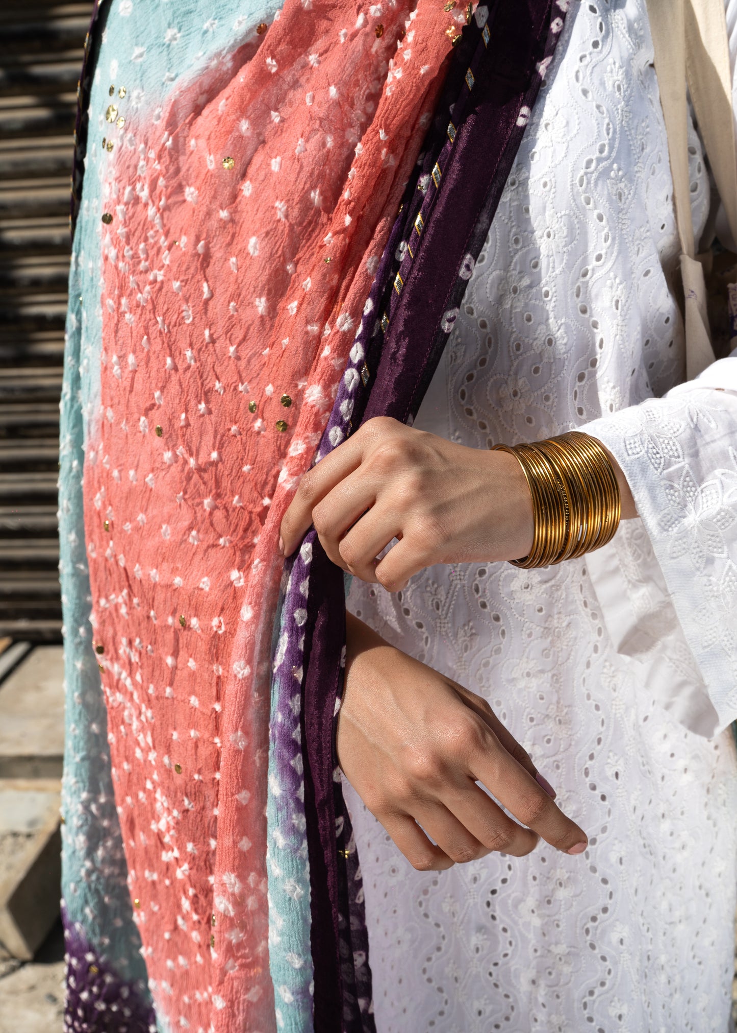 Surmai Chunri Dupatta
