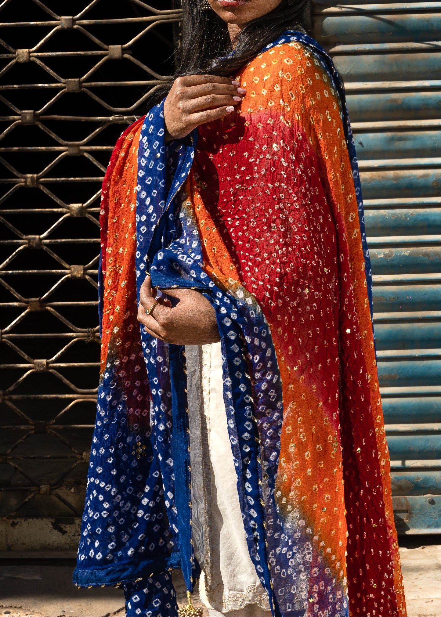 Naranji Chunri Dupatta